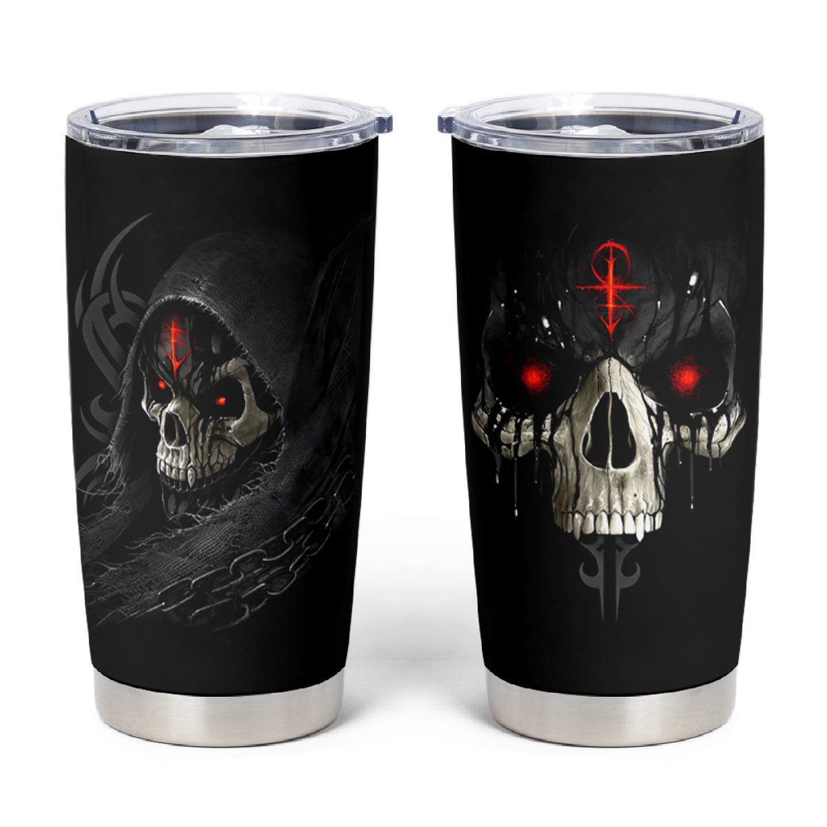 Skull Tumbler Cup Black Reaper