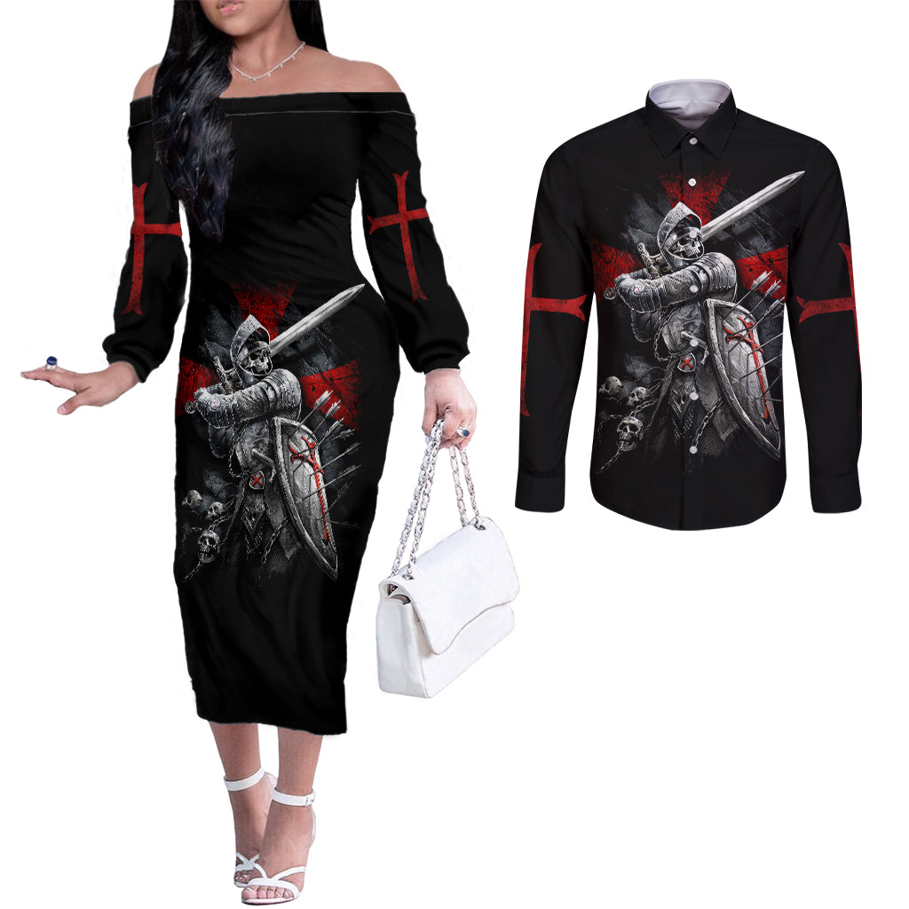 skull-couples-matching-off-the-shoulder-long-sleeve-dress-and-long-sleeve-button-shirts-death-skull-crusader