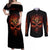 skull-couples-matching-off-shoulder-maxi-dress-and-long-sleeve-button-shirts-fire-skull-tattoo-scream