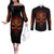 skull-couples-matching-off-the-shoulder-long-sleeve-dress-and-long-sleeve-button-shirts-fire-skull-tattoo-scream