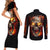 skull-couples-matching-short-sleeve-bodycon-dress-and-long-sleeve-button-shirts-fire-skull-tattoo-scream