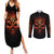 skull-couples-matching-summer-maxi-dress-and-long-sleeve-button-shirts-fire-skull-tattoo-scream