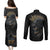 skull-couples-matching-puletasi-dress-and-long-sleeve-button-shirts-golden-skull-gangster