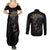 skull-couples-matching-summer-maxi-dress-and-long-sleeve-button-shirts-golden-skull-gangster