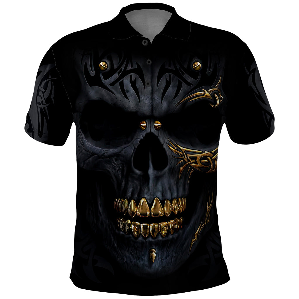 skull-polo-shirt-golden-skull-gangster