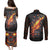 skull-couples-matching-puletasi-dress-and-long-sleeve-button-shirts-flame-skull-lava-inside