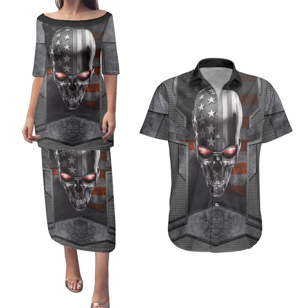 skull-couples-matching-puletasi-dress-and-hawaiian-shirt-metal-head-skull-american