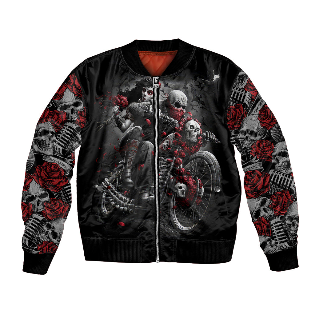 skull-bomber-jacket-riding-motocycle-girl-rose