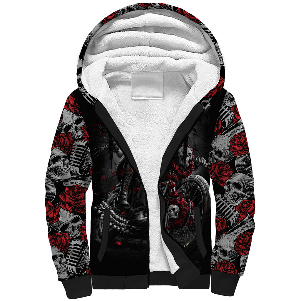 skull-sherpa-hoodie-riding-motocycle-girl-rose