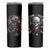 Skull Skinny Tumbler Riding Motocycle Girl Rose