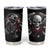 Skull Tumbler Cup Riding Motocycle Girl Rose