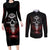 skull-couples-matching-long-sleeve-bodycon-dress-and-long-sleeve-button-shirts-prayer-skull