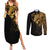 skull-couples-matching-summer-maxi-dress-and-long-sleeve-button-shirts-golden-warrior-royal