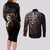 skull-couples-matching-long-sleeve-bodycon-dress-and-long-sleeve-button-shirts-silver-warrior-royal