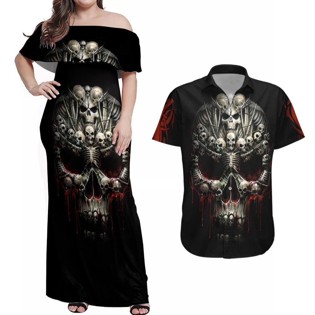 skull-couples-matching-off-shoulder-maxi-dress-and-hawaiian-shirt-head-skeleton-cross-skull