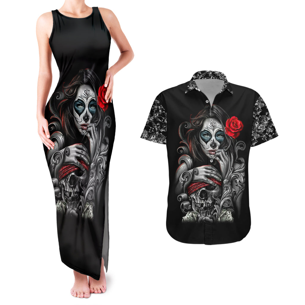 skull-couples-matching-tank-maxi-dress-and-hawaiian-shirt-skull-girl-spoiled-wife