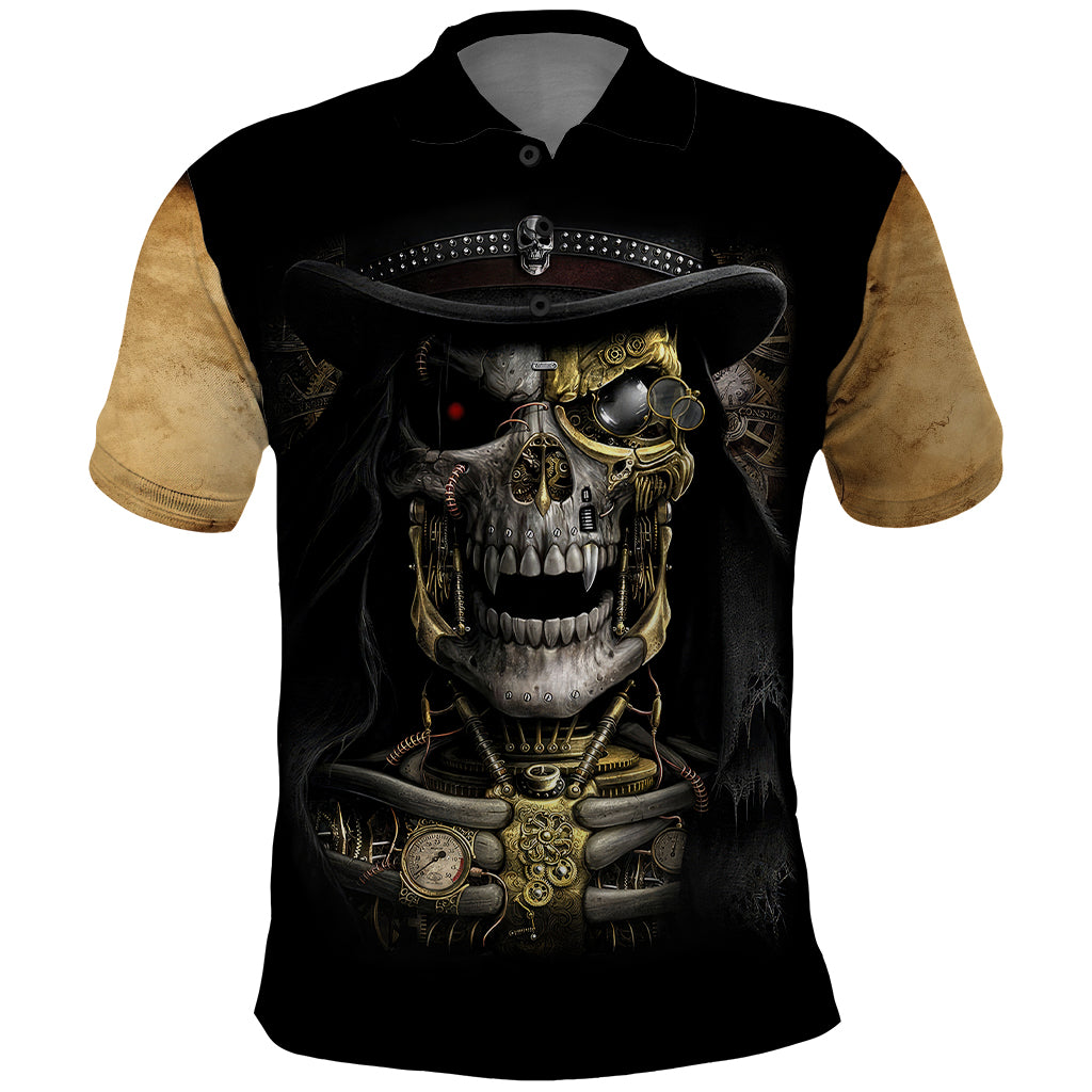 skull-polo-shirt-golden-skull-steampunk