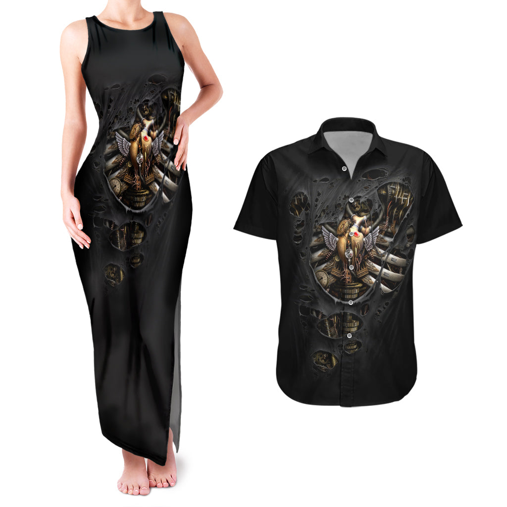 skull-couples-matching-tank-maxi-dress-and-hawaiian-shirt-skeleton-steampunk-heart-inside