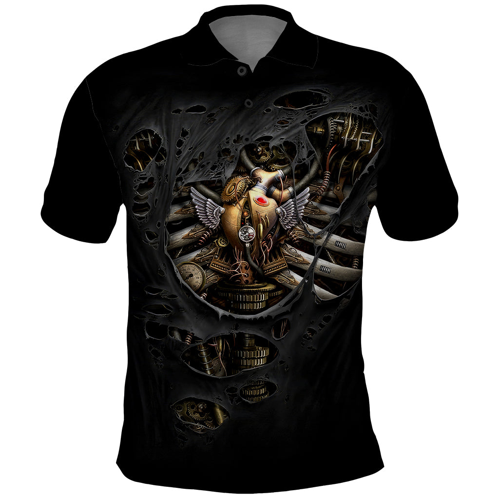 skull-polo-shirt-skeleton-steampunk-heart-inside