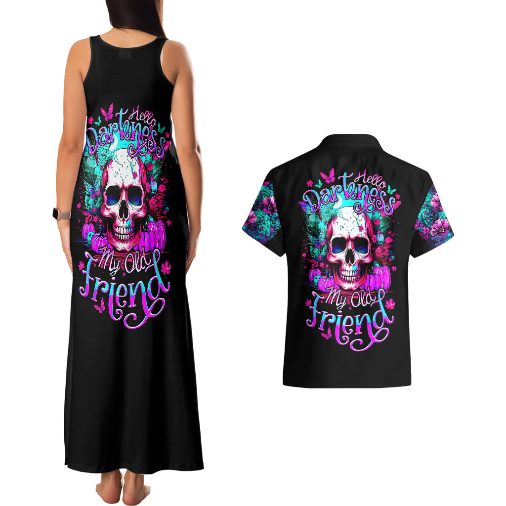 skull-couples-matching-tank-maxi-dress-and-hawaiian-shirt-hello-darkness-my-old-friend-pinky