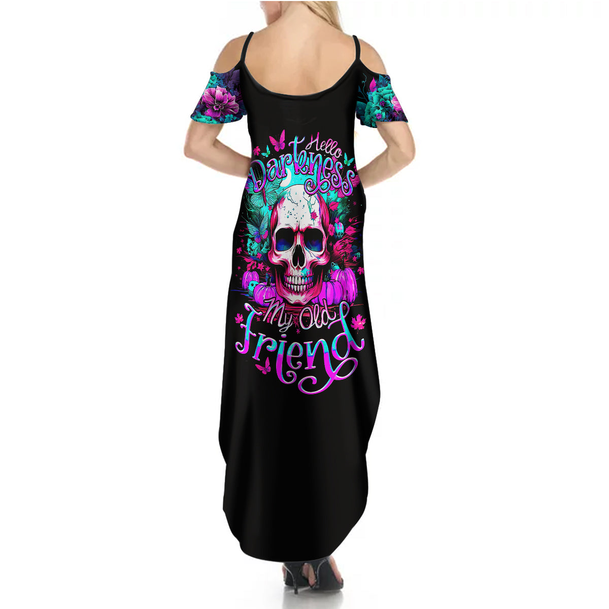 skull-summer-maxi-dress-hello-darkness-my-old-friend-pinky