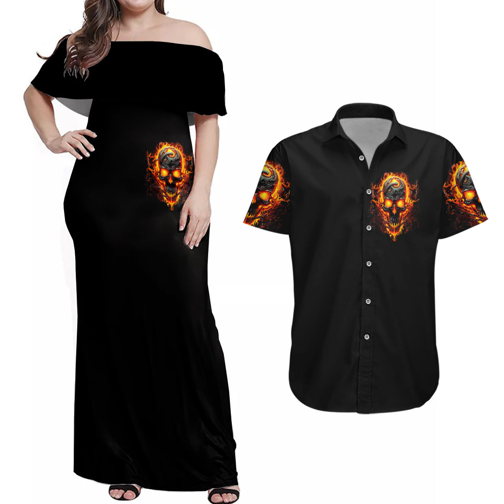 flame-skull-couples-matching-off-shoulder-maxi-dress-and-hawaiian-shirt-i-can-fix-stupid-but-that-hurt