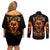 flame-skull-couples-matching-off-shoulder-short-dress-and-long-sleeve-button-shirts-i-can-fix-stupid-but-that-hurt