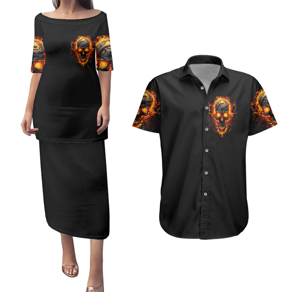 flame-skull-couples-matching-puletasi-dress-and-hawaiian-shirt-i-can-fix-stupid-but-that-hurt