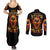 flame-skull-couples-matching-summer-maxi-dress-and-long-sleeve-button-shirts-i-can-fix-stupid-but-that-hurt