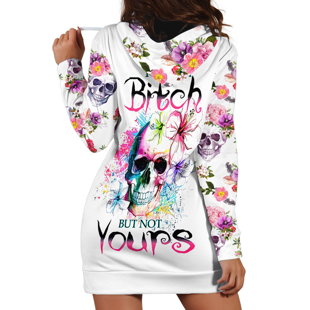 watercolor-skull-hoodie-dress-yes-im-bitch-but-not-your