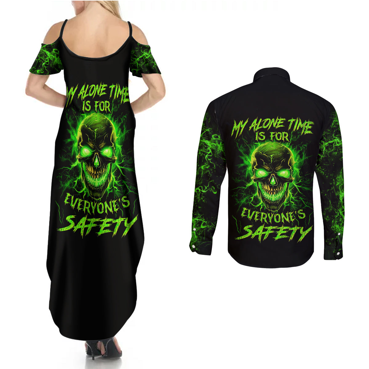 flame-skull-couples-matching-summer-maxi-dress-and-long-sleeve-button-shirts-my-alone-time-is-for-everyone-safe