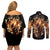 fire-skull-couples-matching-off-shoulder-short-dress-and-long-sleeve-button-shirts-flame-skull-ride-or-die