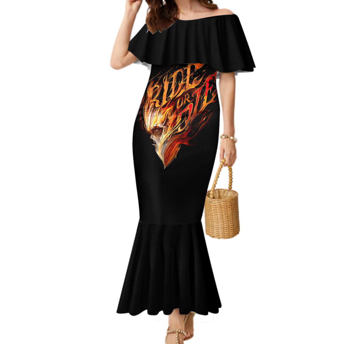 fire-skull-mermaid-dress-flame-skull-ride-or-die