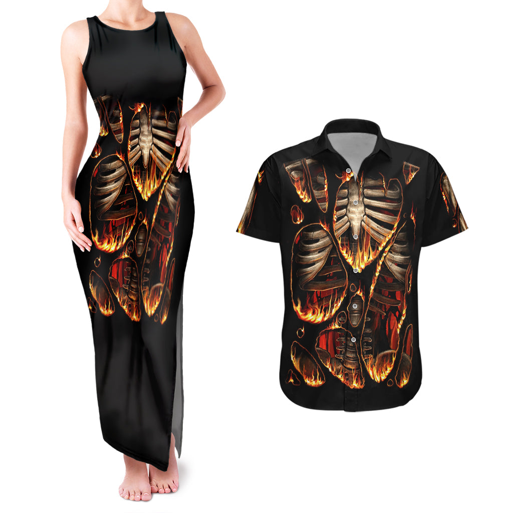 flame-skull-couples-matching-tank-maxi-dress-and-hawaiian-shirt-flame-skeleton-inside-my-body