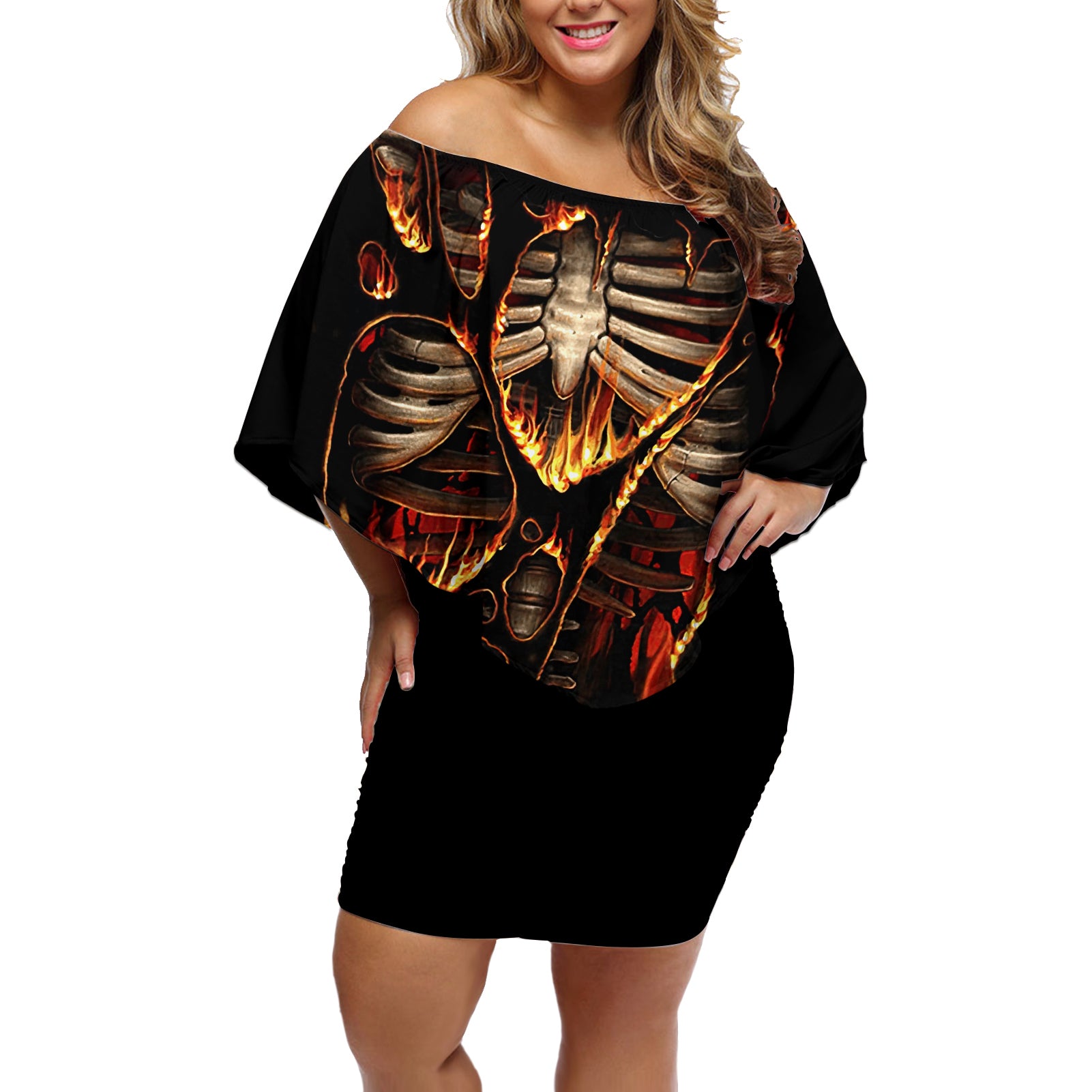 flame-skull-off-shoulder-short-dress-flame-skeleton-inside-my-body