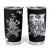 Rose Skull Tumbler Cup White Rose Skull Day Of The Dead