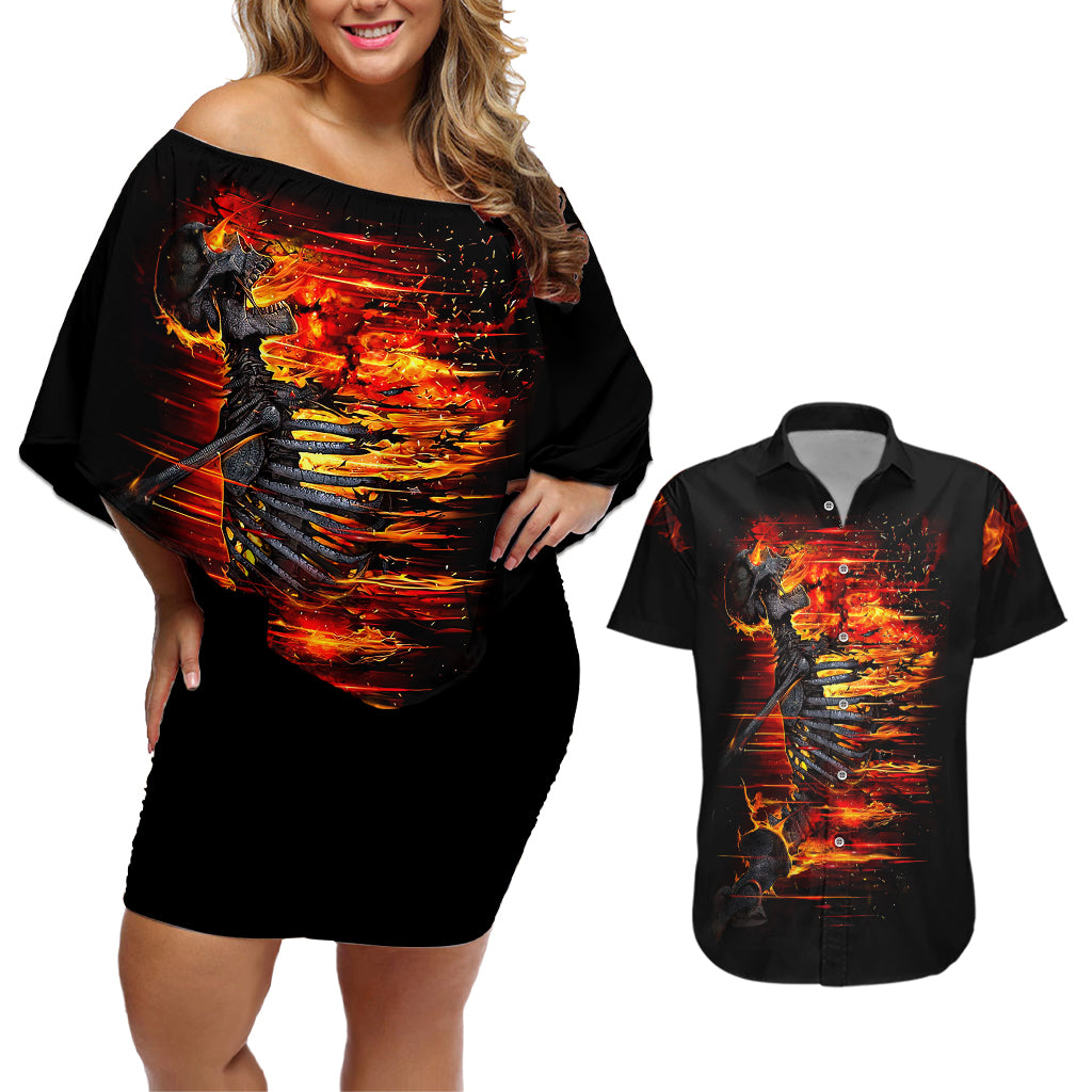 fire-skull-couples-matching-off-shoulder-short-dress-and-hawaiian-shirt-dead-fire-skeleton-scream