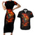 fire-skull-couples-matching-short-sleeve-bodycon-dress-and-hawaiian-shirt-dead-fire-skeleton-scream