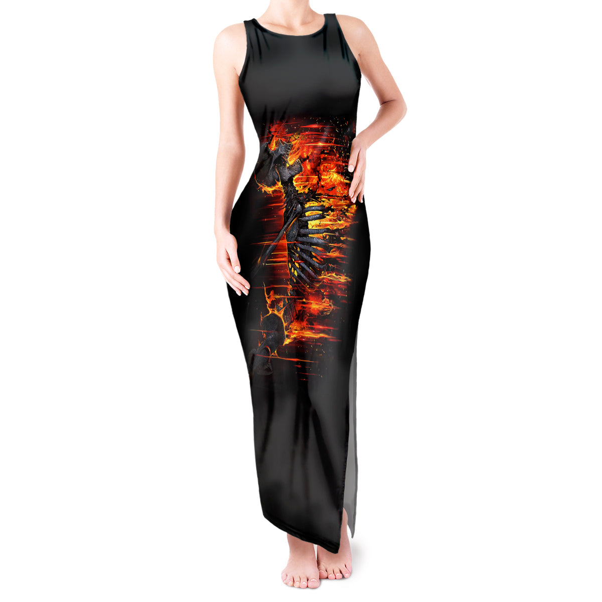 fire-skull-tank-maxi-dress-dead-fire-skeleton-scream