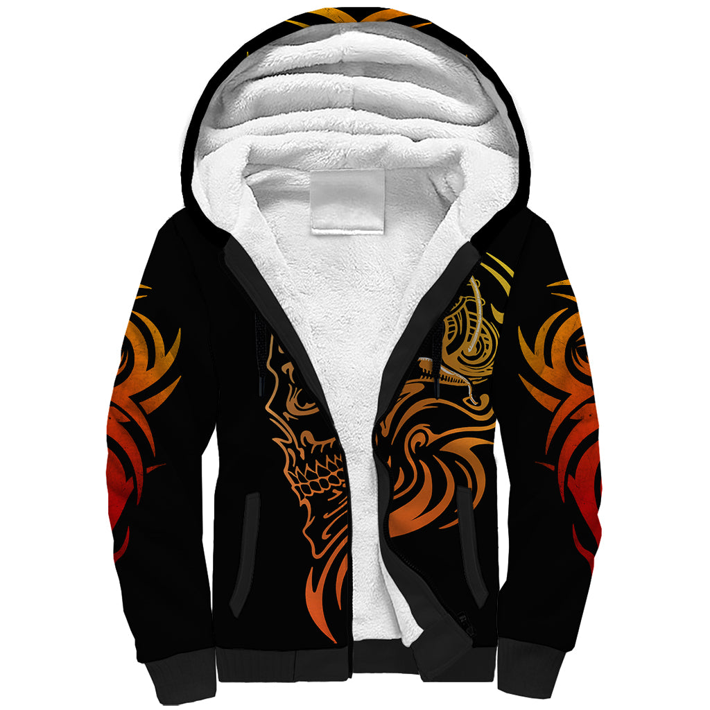 tattoo-skull-sherpa-hoodie-golden-skull-face-tattoo