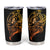 Tattoo Skull Tumbler Cup Golden Skull Face Tattoo