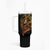 Tattoo Skull Tumbler With Handle Golden Skull Face Tattoo