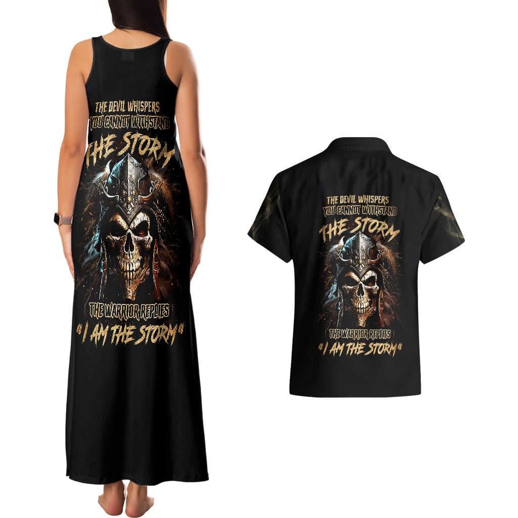 warrior-skull-couples-matching-tank-maxi-dress-and-hawaiian-shirt-the-warrior-replies-iam-the-storm