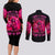 Flame Skull Couples Matching Long Sleeve Bodycon Dress and Long Sleeve Button Shirt I Have 3 Sides Quite Sweet Funny Crazy And The Side You Never See