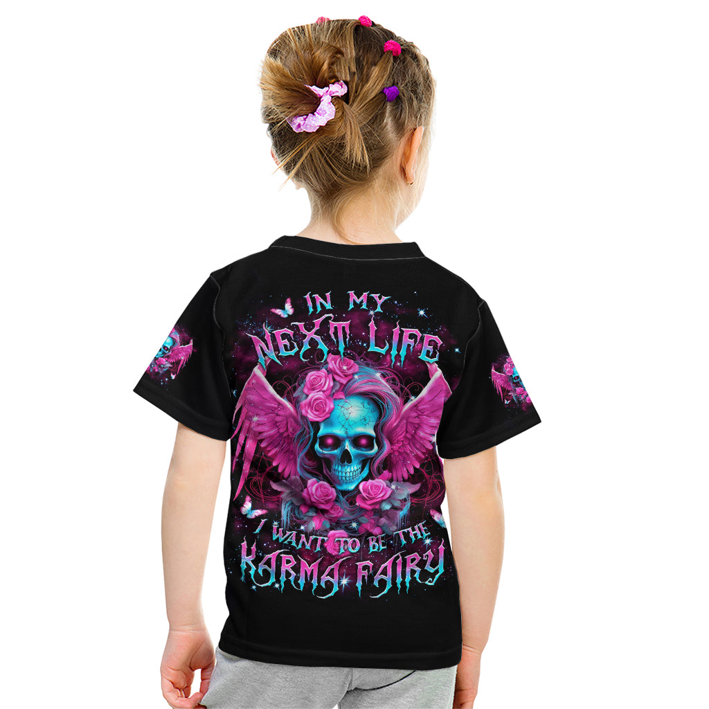 Skull Lady Kid T Shirt In My Next Life I Want To Be The Karma Fairy