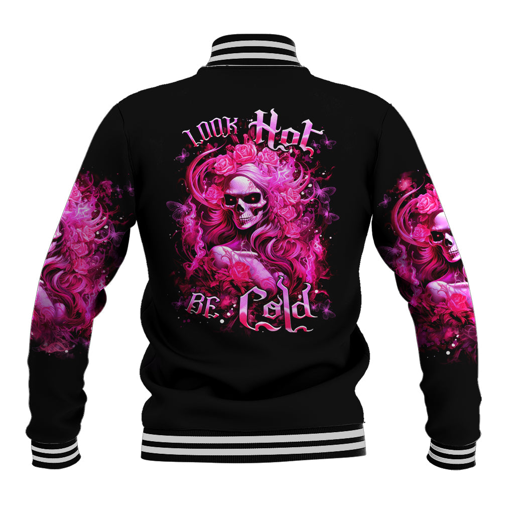 Skull Lady Baseball Jacket Look Hot Be Cold