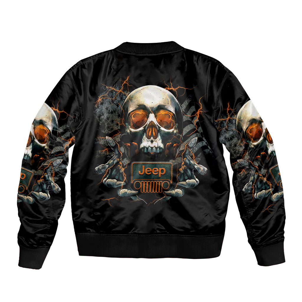 Skull Jeep Bomber Jacket Skull Flag Jeep Life