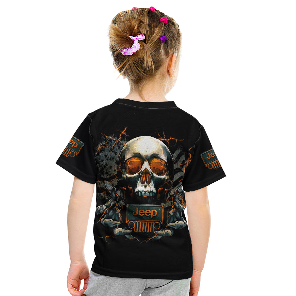 Skull Jeep Kid T Shirt Skull Flag Jeep Life