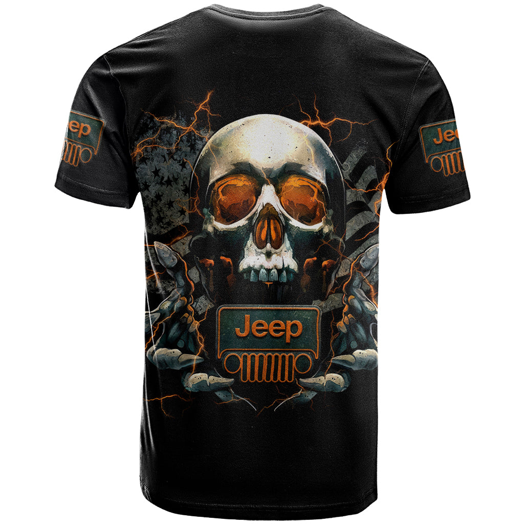 Skull Jeep T Shirt Skull Flag Jeep Life