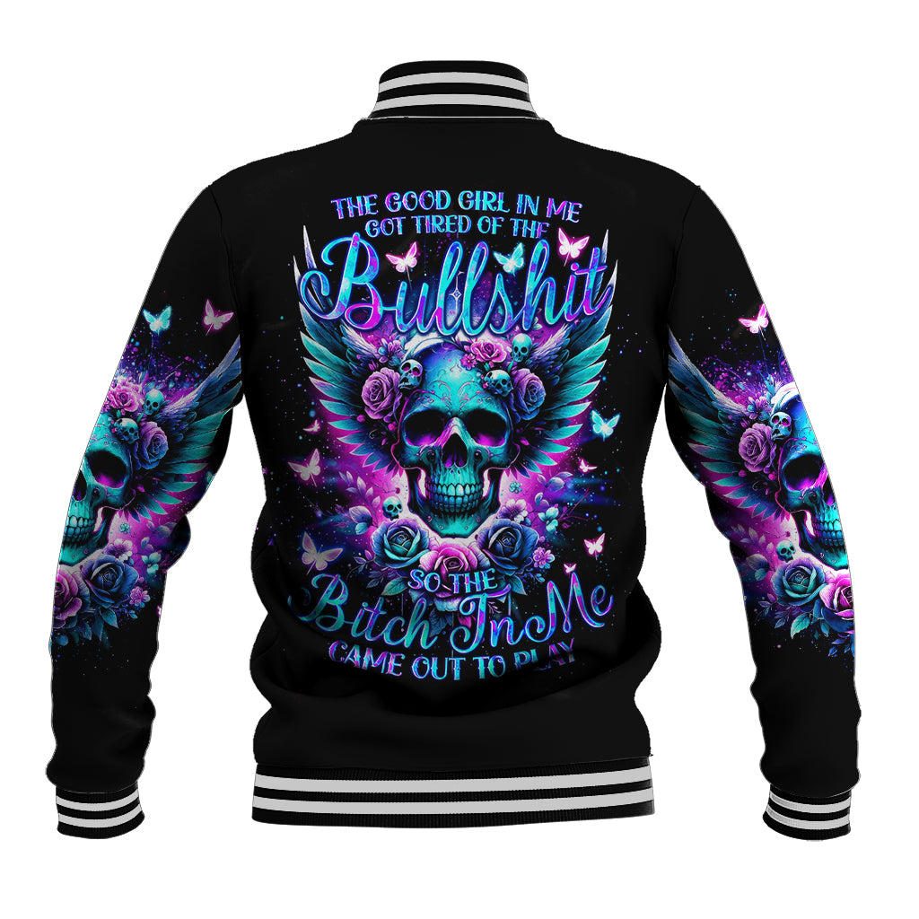 Skull Wings Baseball Jacket So The Bitch In Me Came Out To Play